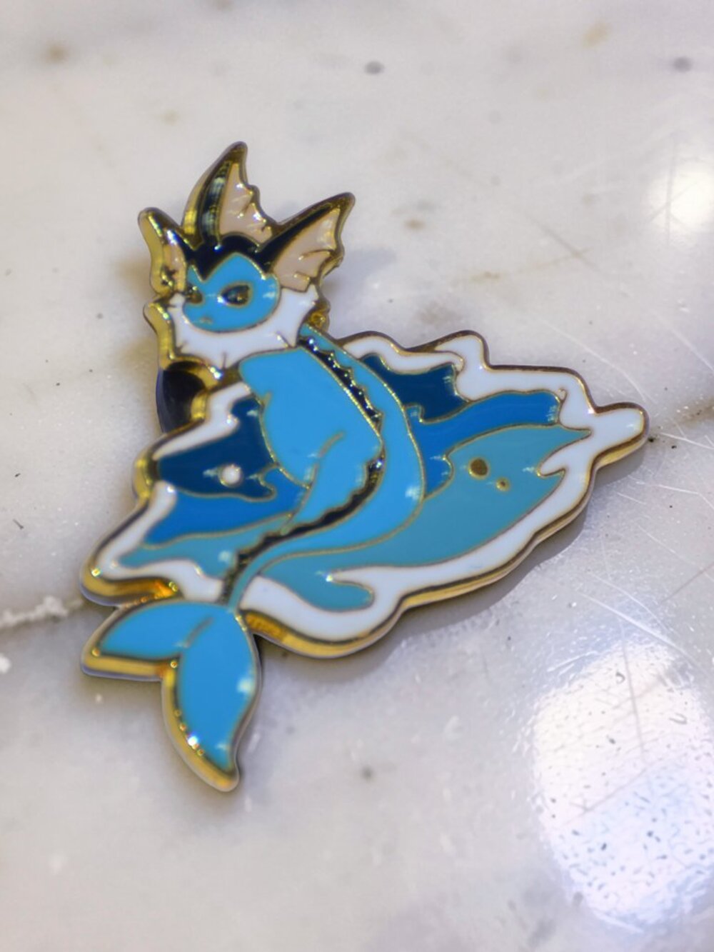 Vaporeon Ocean Wave Enamel Pin | Eeveelution Collector Brooch